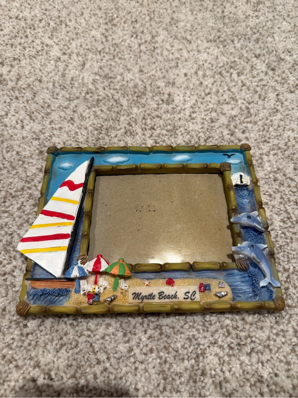 Myrtle Beach SC 3D Beach Scene Souvenir Picture Frame